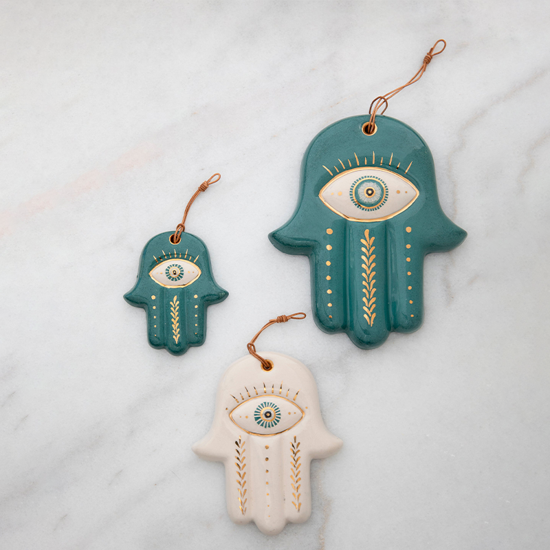 HAMSA | DISCOUNTED SET | TURQUOISE-WHITE