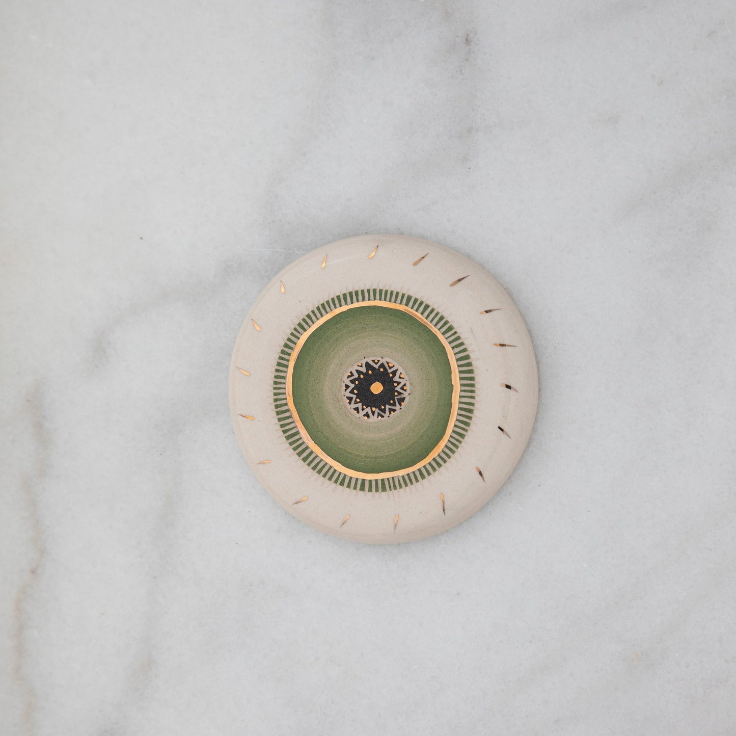 Small Size Evil Eye | GREEN-WHITE | 10cm 