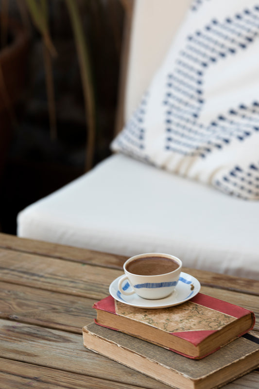 The Wave | Turkish Coffee Cup | With Saucer